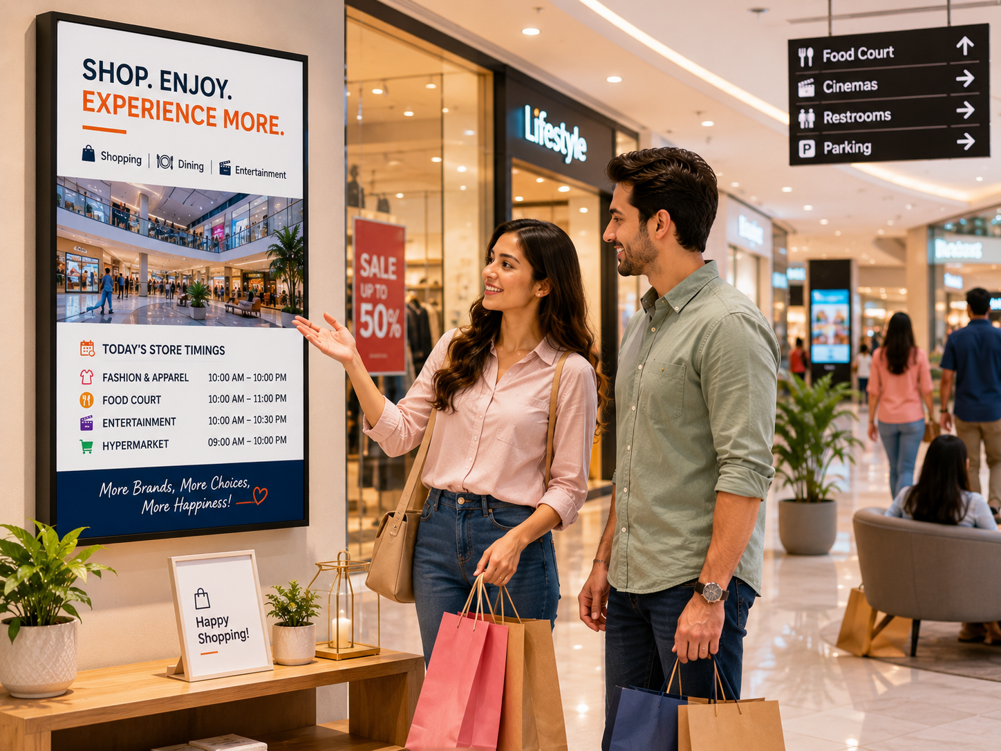 Pixora INKE e-paper displays deployed across a venue